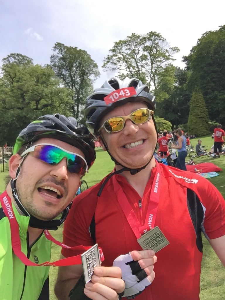 The Tri Nerd and I having just completed 52 miles of the Birmingham Bikaton!