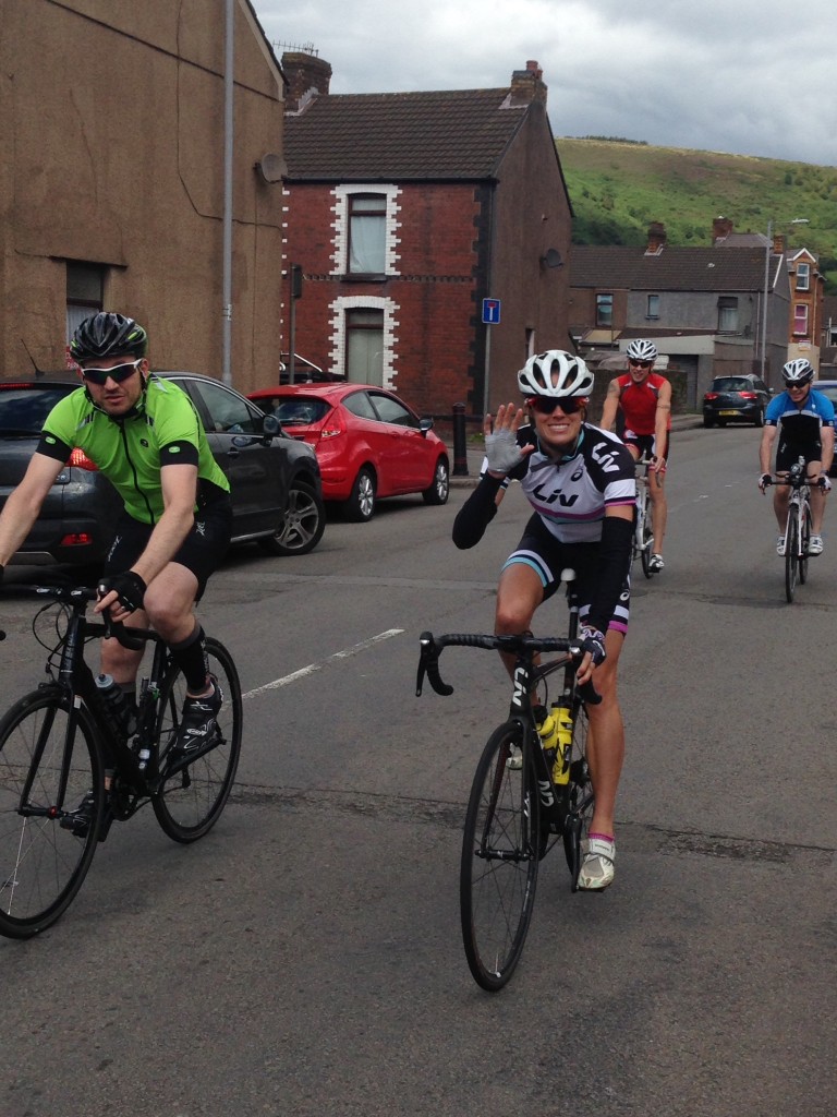 On the bike with Helen Jenkins - Photo Courtesy of Emma Barraclough