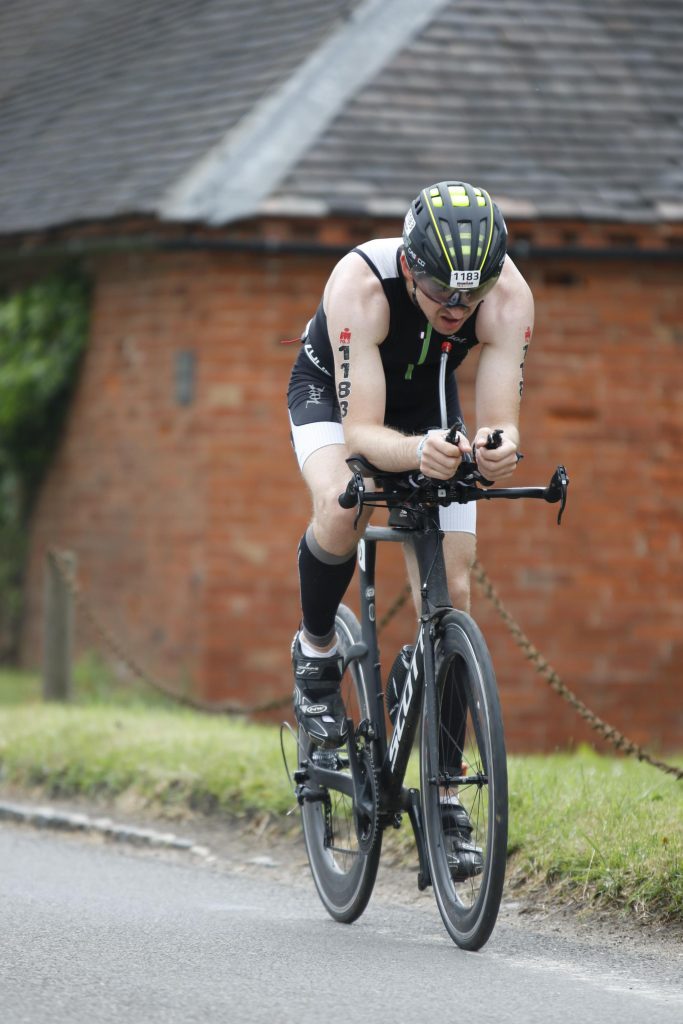 Ironman 70.3 Staffordshire 2016 Front on on the bike